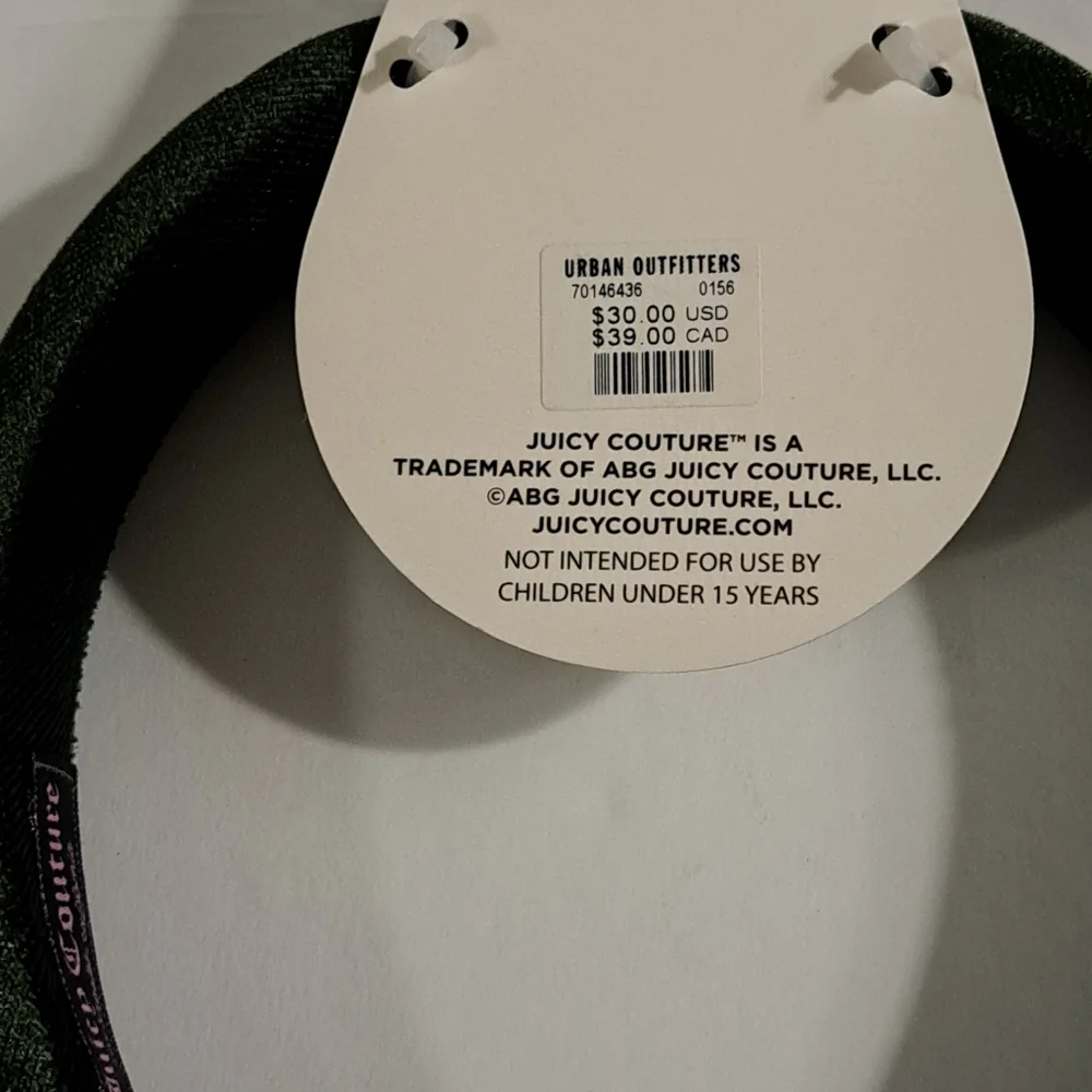 Juicy Couture Green Thick Headband New